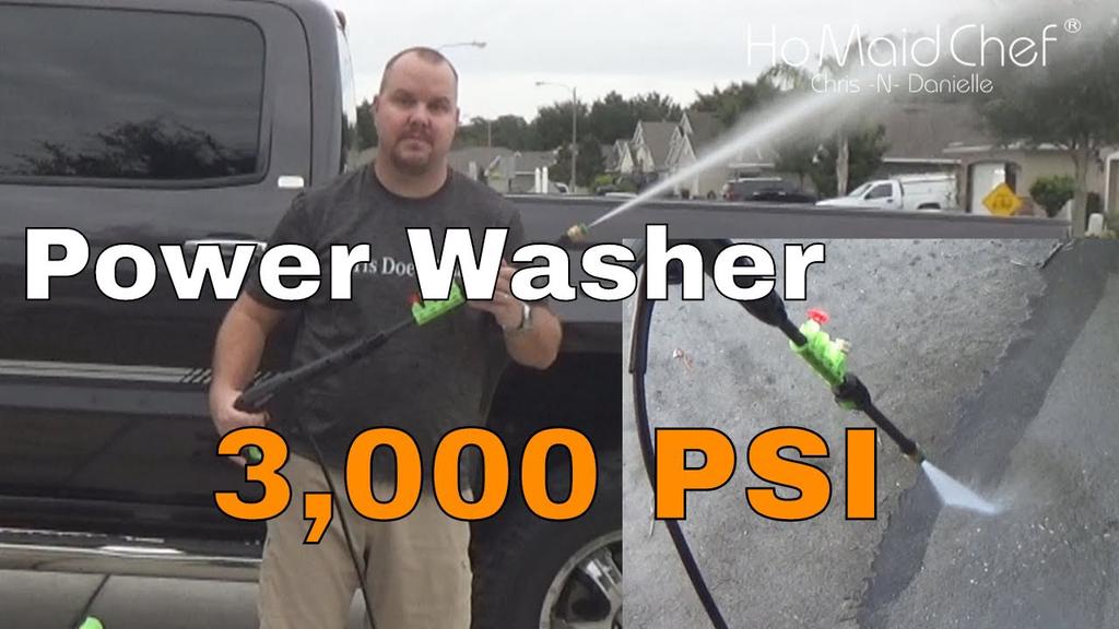 'Video thumbnail for 3000 PSI Pressure Washer Review, Clean Driveway'