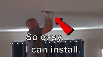 'Video thumbnail for Review install of flat LED light from HomeDepot'