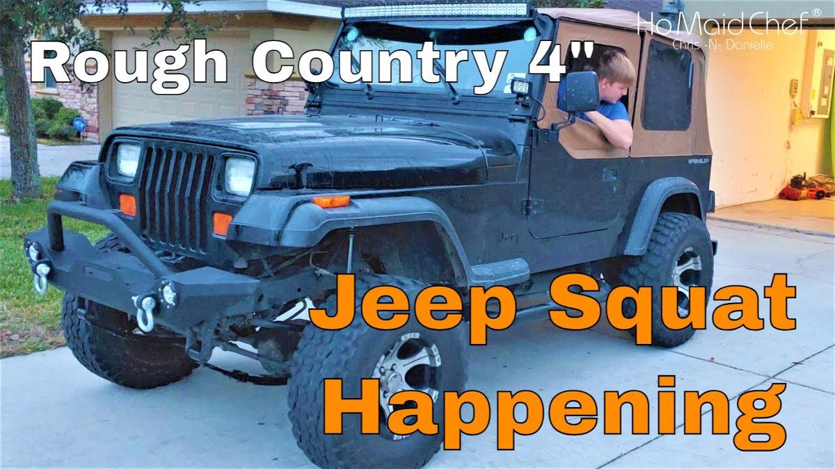 'Video thumbnail for How To Install Rough Country 4-Inch Suspension Lift Kit With Shocks "Front Only" || Jeep Mods E39'