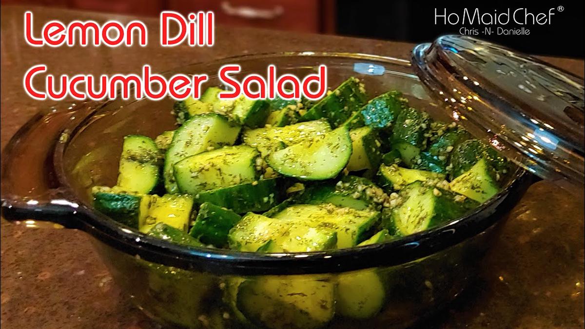 'Video thumbnail for Lemon Dill Cucumber Salad | Dining In With Danielle'