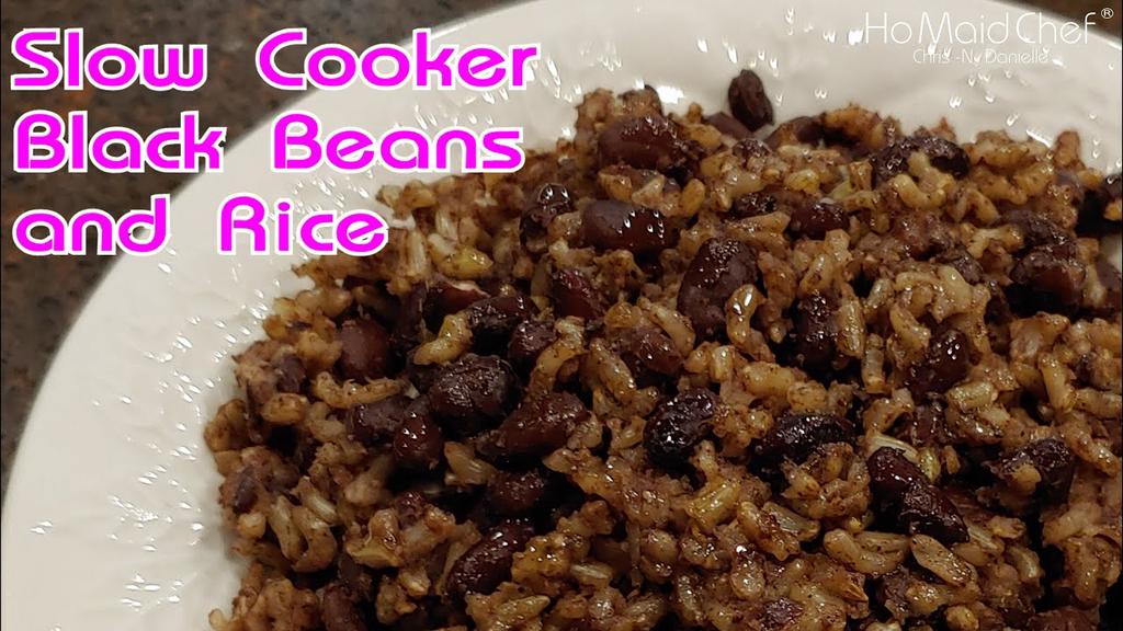 'Video thumbnail for Slow Cooker Black Beans and Rice | Dining In With Danielle'
