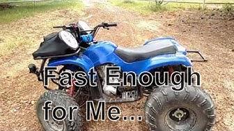 'Video thumbnail for TaoTao ATV Speed Test, ATV goes faster than I can control with one hand. speed test just in case'