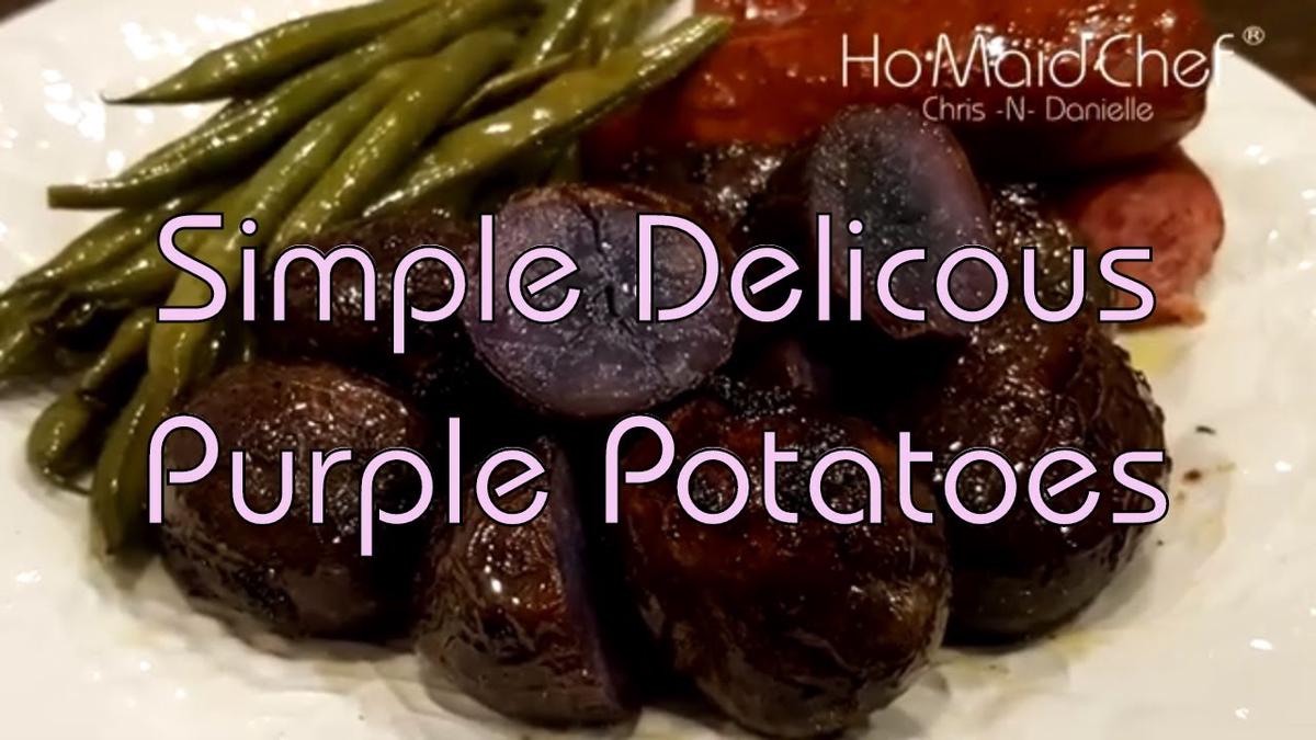 'Video thumbnail for Simple Roasted Sweet Purple Potatoes || Dining In With Danielle'