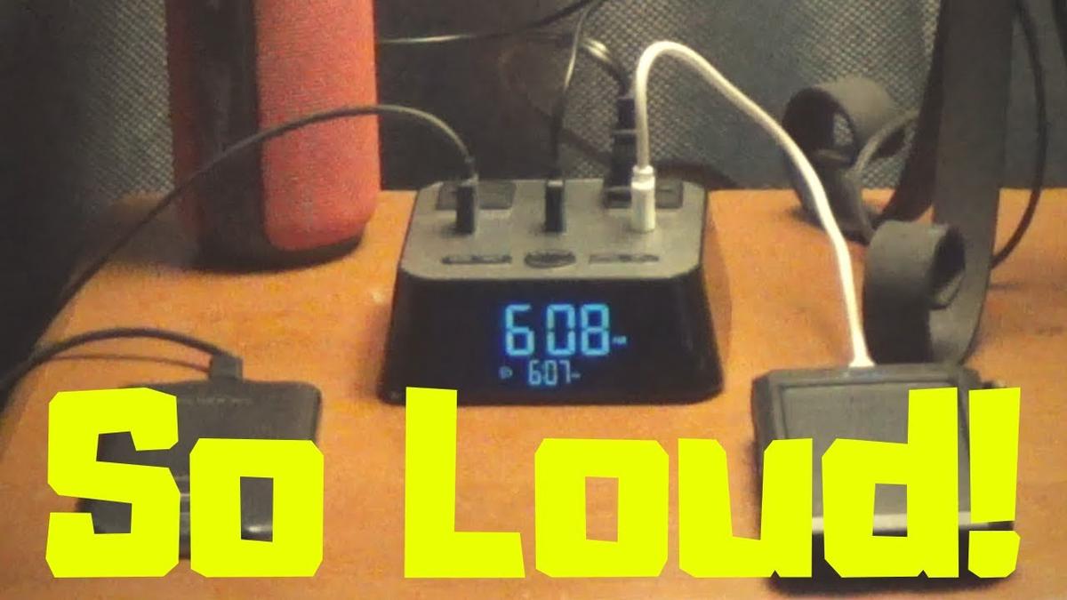 'Video thumbnail for Review Alarm Clock Charger 3 USB Ports 2 Power Sockets From Yostyle'