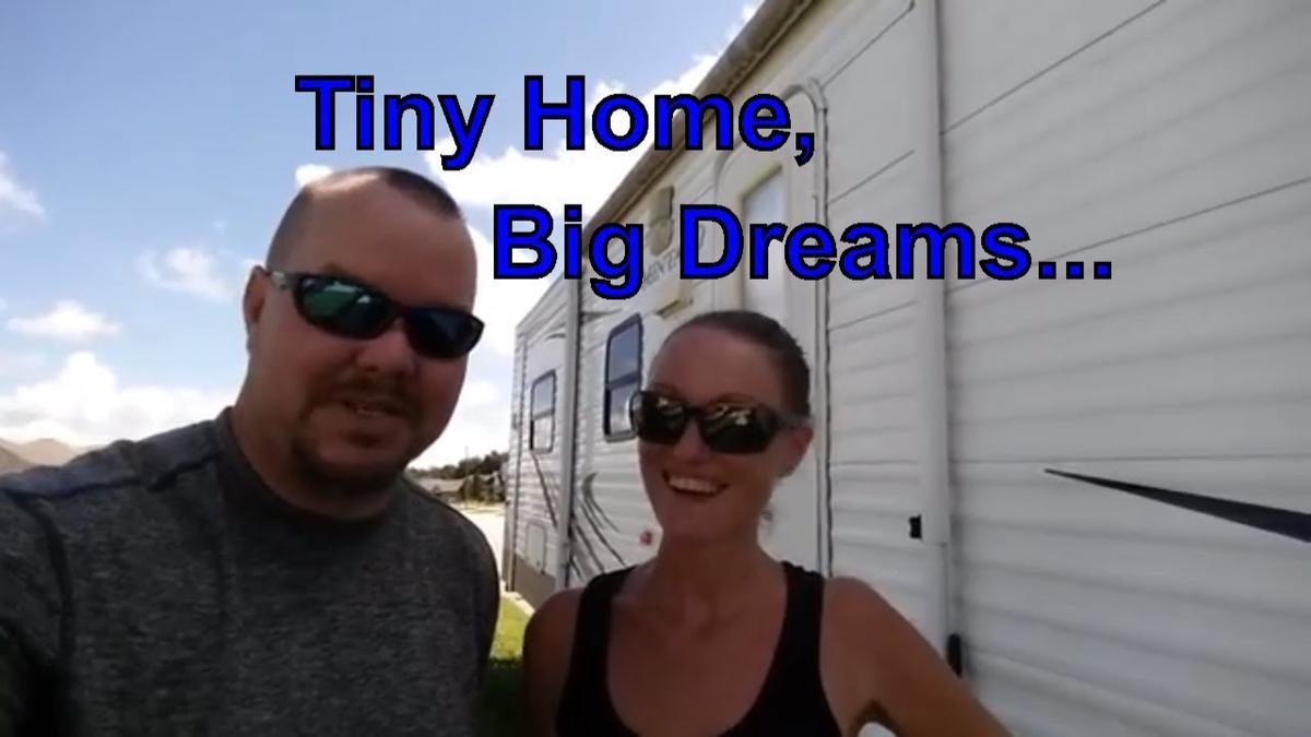 'Video thumbnail for Travel trailer, Cheap Tiny Home, Son's Home for Air Force TTYs'