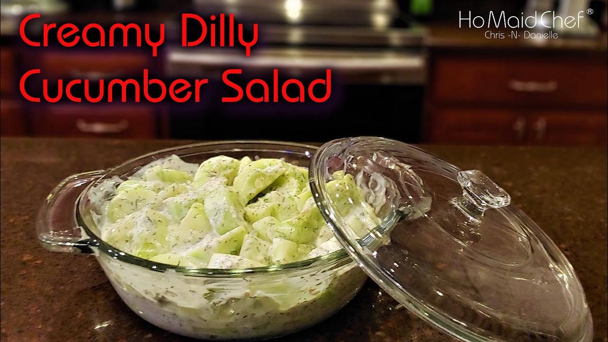 'Video thumbnail for Creamy Dilly Cucumber Salad | Dining In With Danielle'