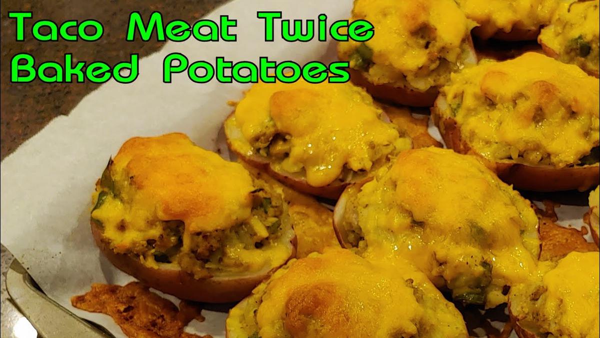 'Video thumbnail for Taco Meat Twice Baked Potatoes | Dining In With Danielle'