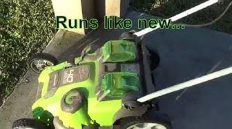 'Video thumbnail for GreenWorks Lawn Mower One Year Review'