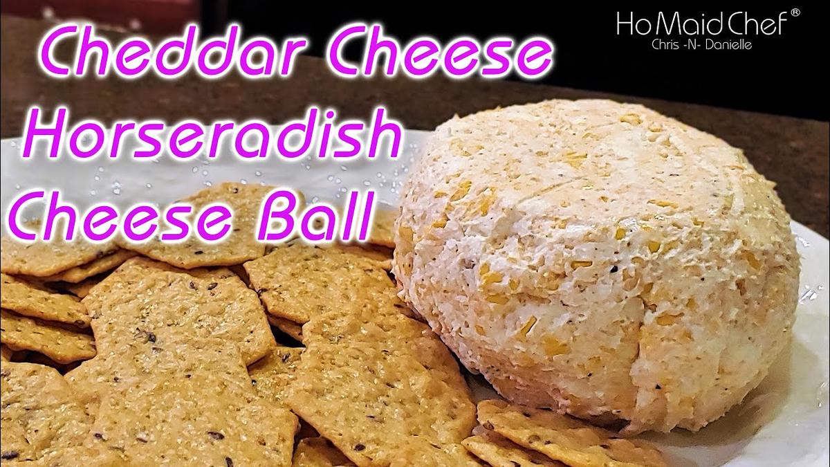 'Video thumbnail for Cheddar Cheese Horseradish Cheese Ball | Dining In With Danielle'