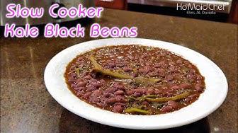 'Video thumbnail for Slow Cooker Kale Black Beans | Dining In With Danielle'