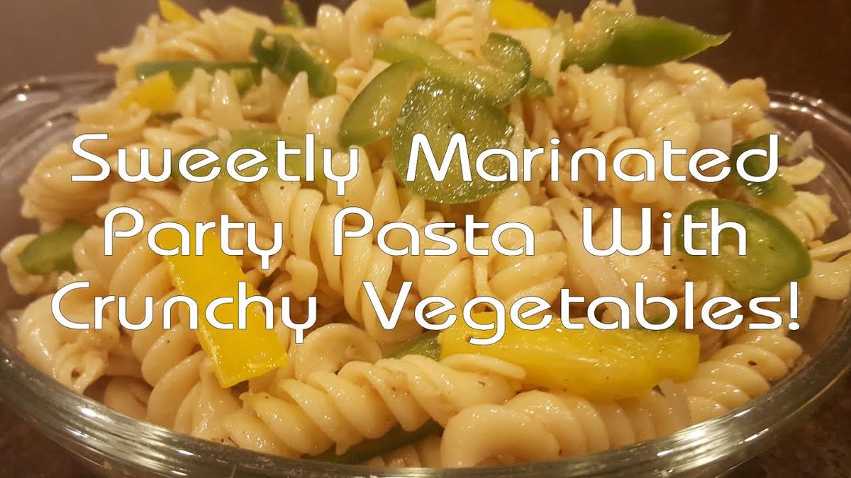 'Video thumbnail for Balsamic Pasta Salad with Peppers and Garlic'