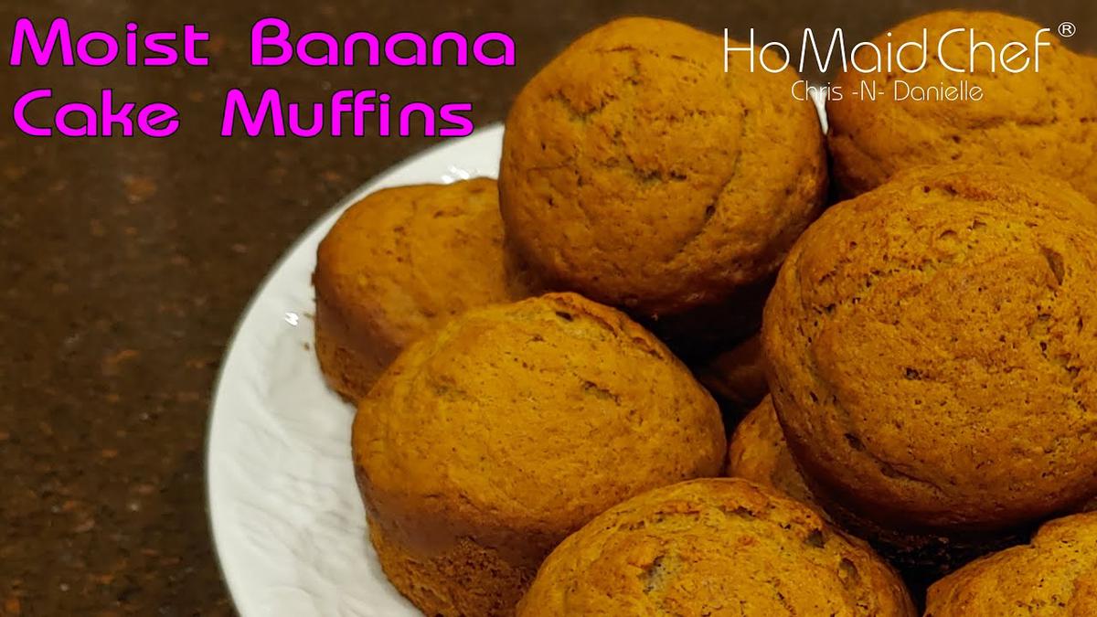'Video thumbnail for Moist Banana Cake Muffins | Dining In With Danielle'