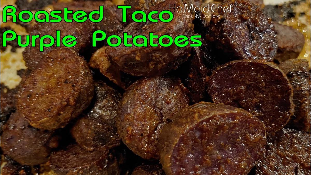 'Video thumbnail for Roasted Taco Purple Potatoes | Dining In With Danielle'